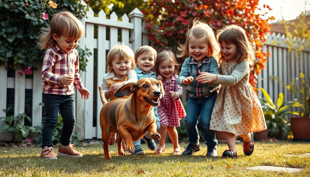 Interaksi Dachshund dengan Anak-anak