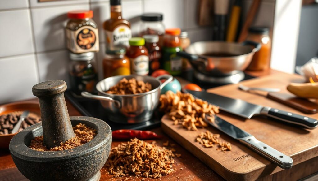 Peralatan dapur untuk gulai belacan Peralatan dapur untuk gulai belacan