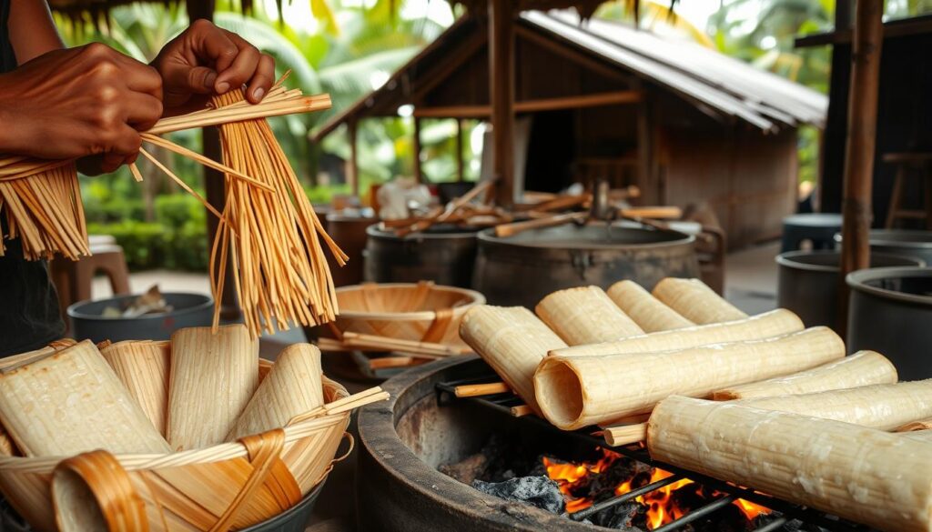 cara membuat lemang cara membuat lemang